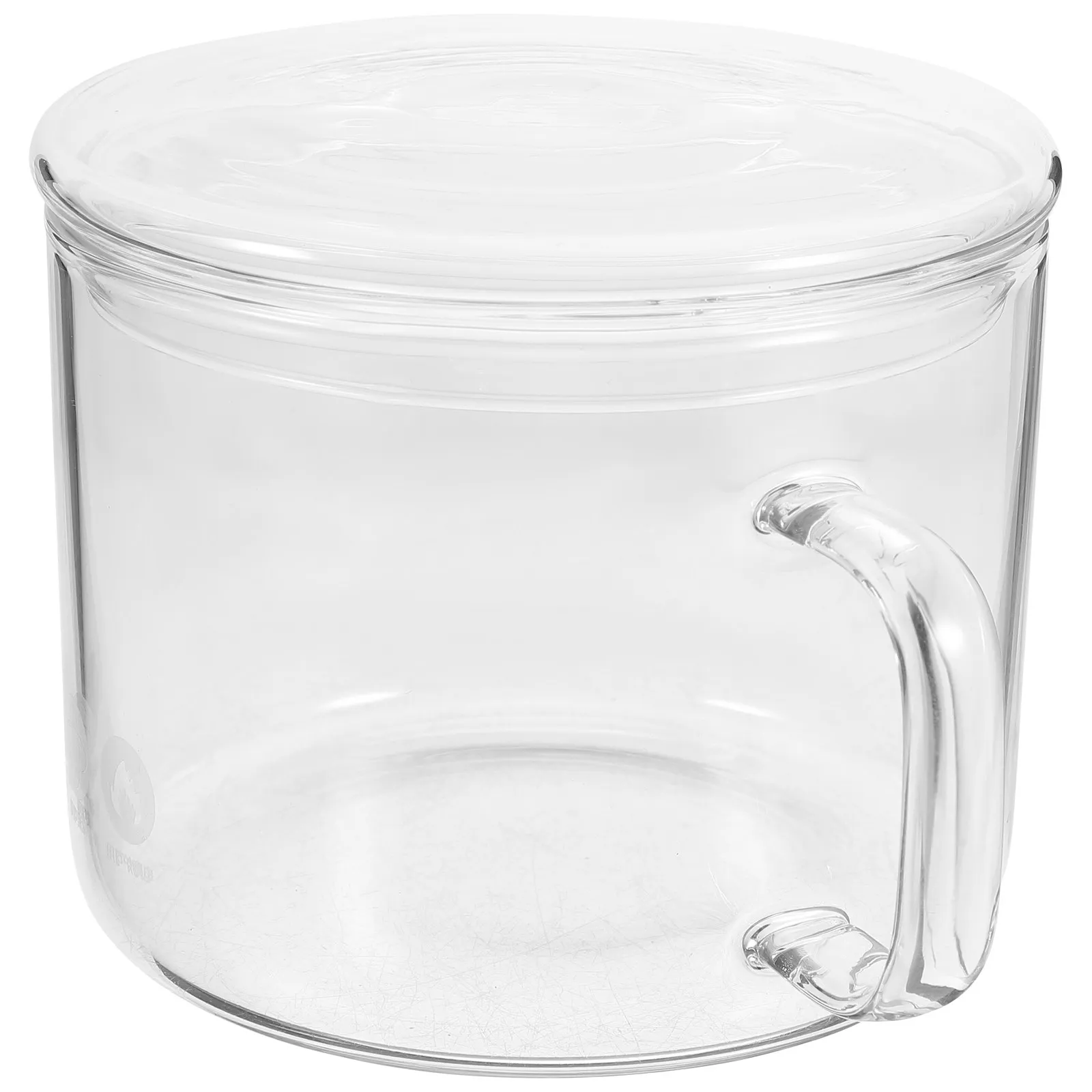 Tazón de Vidrio con Asa Lateral, Transparente, Resistente al Calor, para Cocinar Sopas, Pasta, Fideos, Verduras, Apto para Horno
