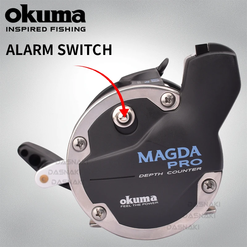 OKUMA Fishing Reel MAGDA  Linecounter DT MA-15DT-T Multirolle Sea Baitcasting Reel