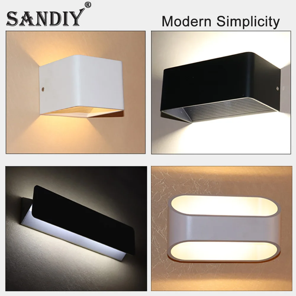 

SANDIY Nordic Wall Light 12W Cubic Sconce Night Lamp for Home Corridor Stair Kitchen Decor Bedside Led Indoor Lighting AC90-260V