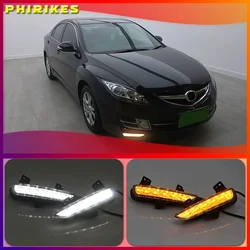 2pcs For Mazda 6 Mazda6 GH Ruiyi 2009 2010 2011 2012 Front bumper LED Fog Light Daytime Running Light DRL Lamp