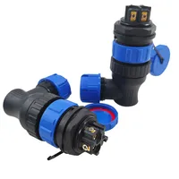 SL28 impermeable enchufe de aviación tornillo fijo gran corriente macho y hembra 2/3/4/5/6/7/9PIN IP68 SP28 conectores de Cable curvo