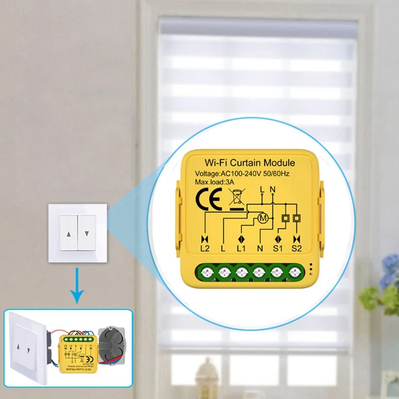 Tuya Smart Curtain Switch Module Connected Roller Shutters Blind Motor Smart Life APP Works With Alexa Google Home