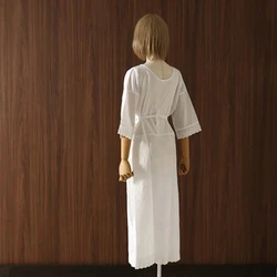 White Japanese Kimono Yukata Muscle Undergarment Cotton Fabric Lace Flower Base Lining Soft Underwear And Accessories