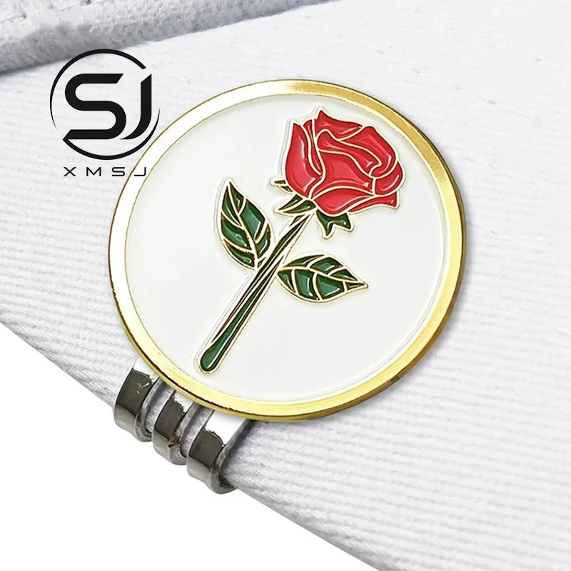 Metal badge bulk custom Golf cap clip Mark ball position marker Golf ball position marker with magnetic