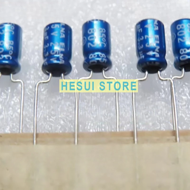 

10 шт. Аудиоконденсатор 25 В 3,3 мкФ 4X7 RC2 Blue Robe, Walkman 3,3 мкФ 25 В