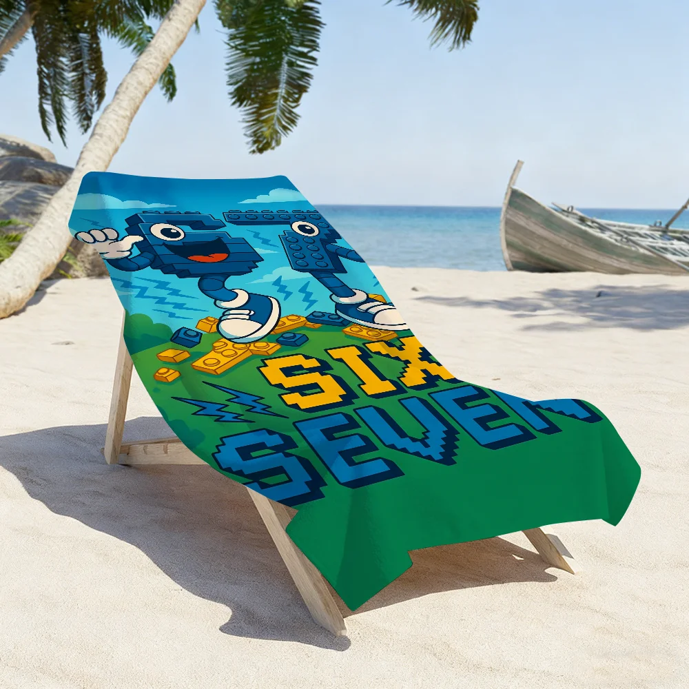Fashion Six Seven Building Towel Soft Pool Gift For Travel Gym Shower Camping Quick Dry Sports Large Beach Towels