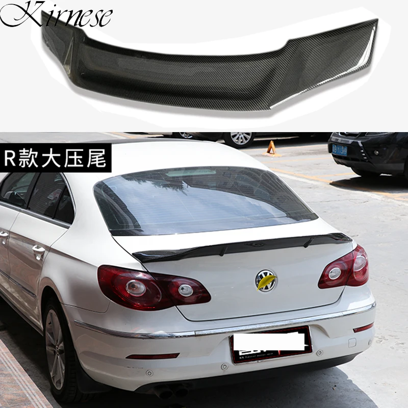 Carbon fiber rear roof spoiler lip wings for Volkswagen VW Passat CC Sandard 2009-2017 R Style