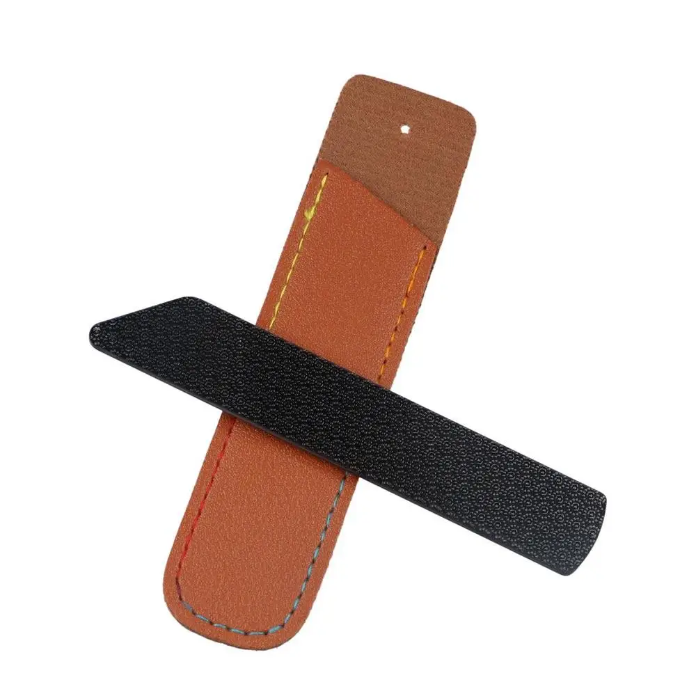 Lima de uñas duradera para hombre, herramienta de manicura de lijado negro, exfoliación, elimina la piel muerta, eliminación de callos, Nano lima de pulido de uñas