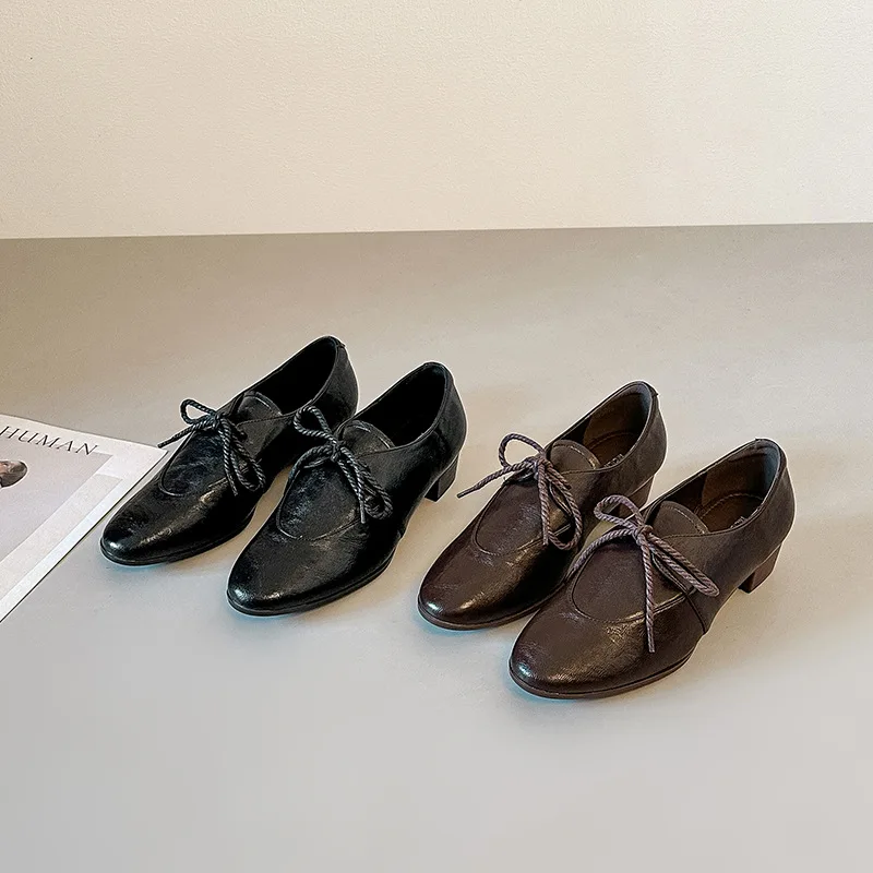 

Новые женские лоферы 2026 года из мягкой кожи, слипоны, элегантные туфли больших размеров для женщин, весенняя женская обувь