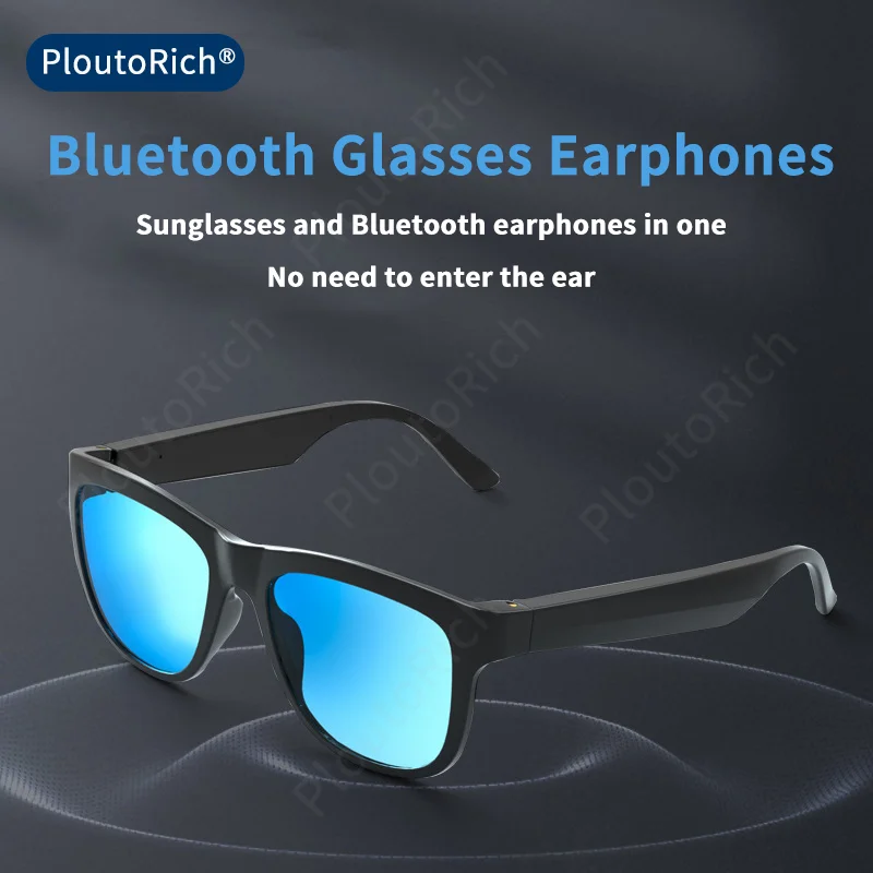 

Bluetooth Glasses Earphones Open Type Non In Ear Sunglasses Bluetooth Earphones 2-in-1 Support Calling Cool Headphone Fashion