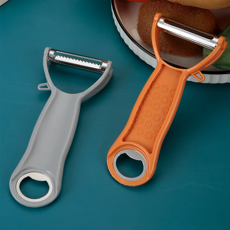[Buy 1 get 1 free] Plastic paring knife Flat mouth household kitchen Gadget Apple paring device Multifunctional melon planer Potato scraper