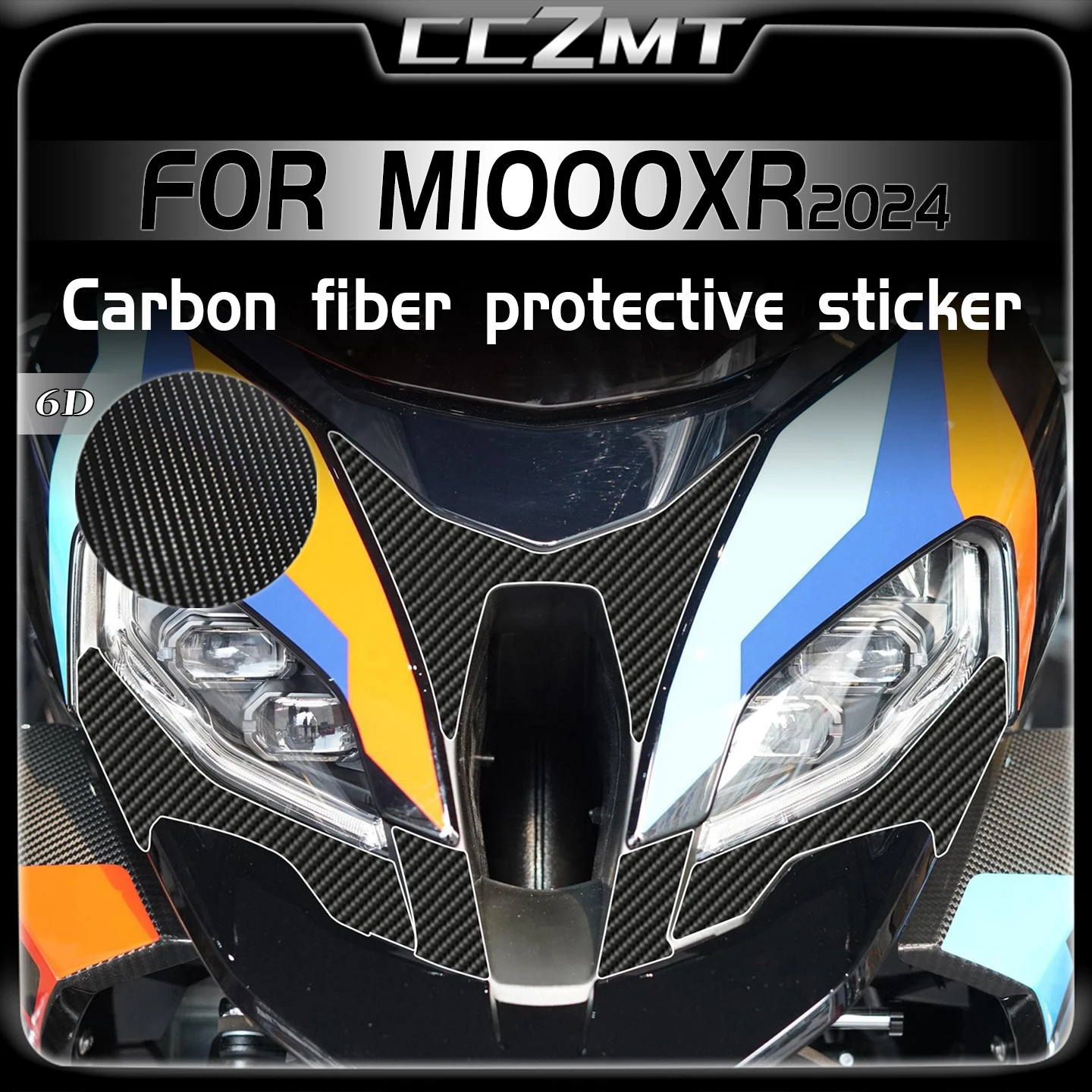 

For BMW M1000XR m1000xr 2024 6D Carbon Fiber Protective Sticker Motorcycle Anti Scratch Film On Both Sides Of The Body Modified