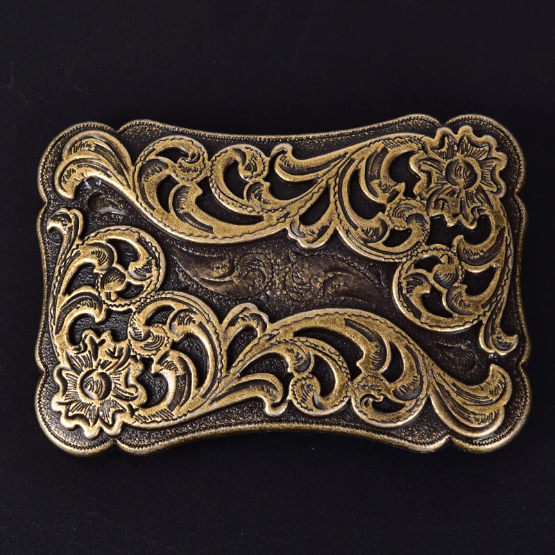 Ceinture rétro carrée pour homme, boucles en alliage de métal Western Large Cowboy, nouveau