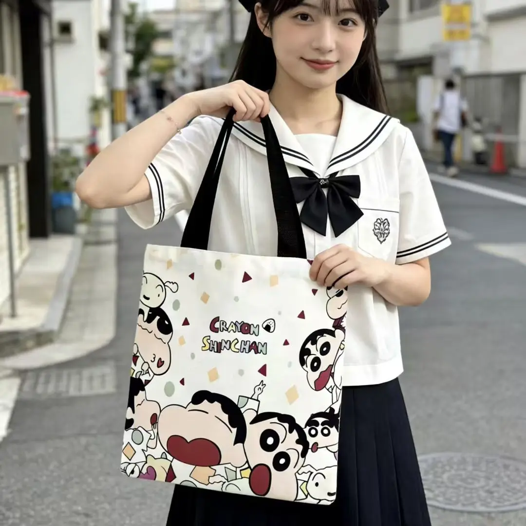 2026 New Crayon Shin-chan Canvas Tote Bag Large Capacity Women Handbag Single Shoulder Bag Student Daily Commute Shopping Bag view 6