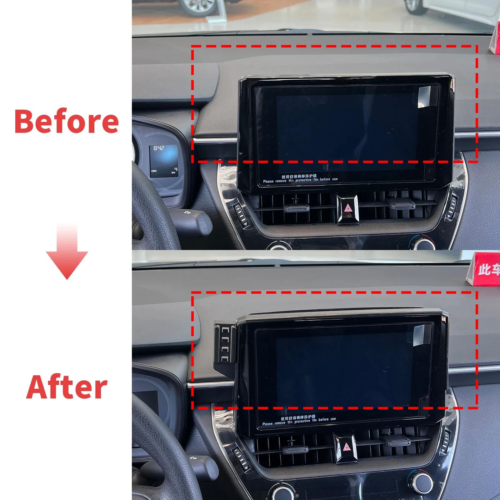 fit for Toyota Corolla E210 2019 2020-2024 8/9in Integrated Screen Mount Phone Holder Mount Car accessoires