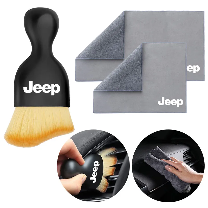 Car Cleaning Soft Brush Car Wash Towel Microfiber Cleaning Rag Cloth for JEEP Wrangler Grand Cherokee Compass Renegade JK JL TJ