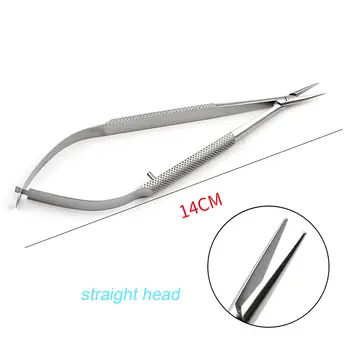 안과용 현미경 기구 1개, 원형 손잡이, 12.5cm 바늘 홀더, 손 홀더, 미용 플라스틱 바늘, 눈꺼풀 도구 10 best sales 안과 - №9