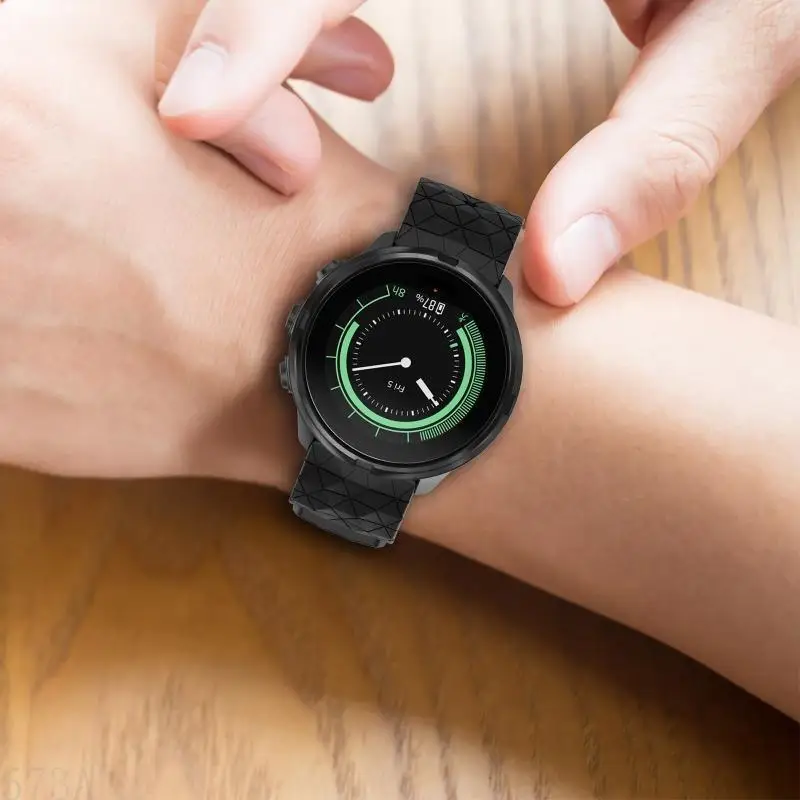 573A 24 مم حزام معصم الاستعمار البديل للسيليكون لـ Spartan Sport/7/9/9 BARO/D5