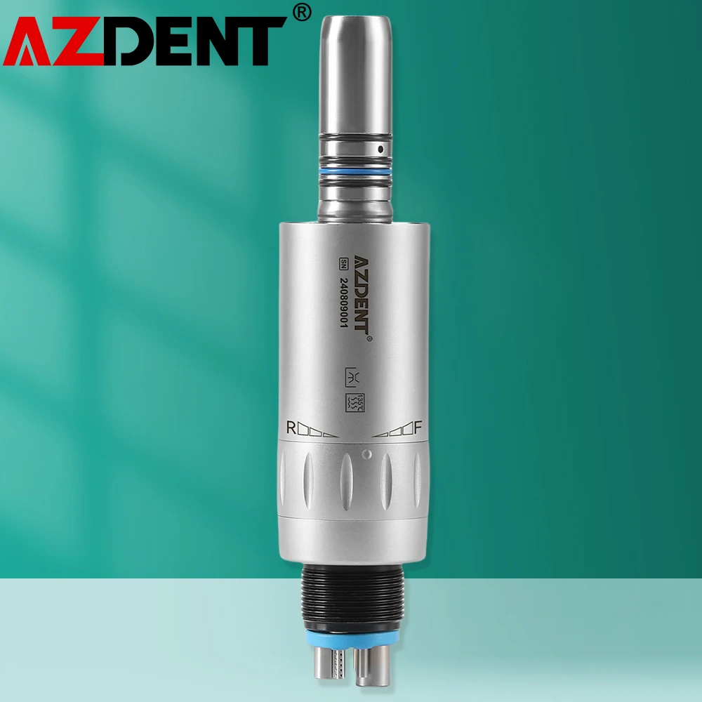 Azdent Dental 1:1 Mini Fiber Optic Air Motor 6 Hole E Type for Low Speed Handpiece 316 Stainless Steel Dentistry Instrument