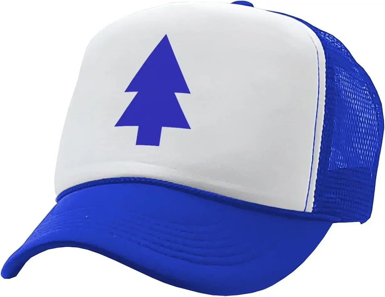 The Goozler Dipper Pines - dipper's Tree Cosplay Costume - Foam and Mesh Trucker Hat Royal Blue