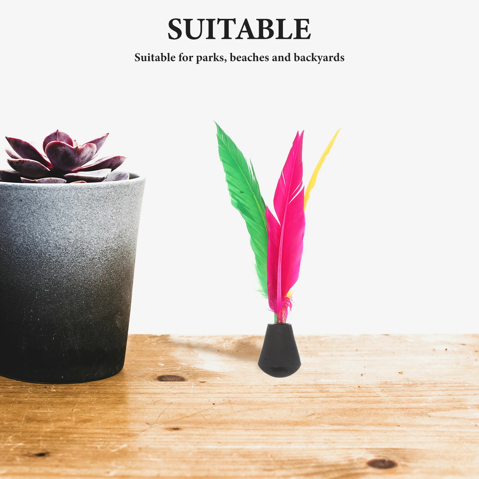 10 قطع المطاط رئيس الريشة عالية ترتد Jianzi الهوائية 3-تصميم لتنس الريشة في الهواء الطلق خفيفة الوزن ل #5