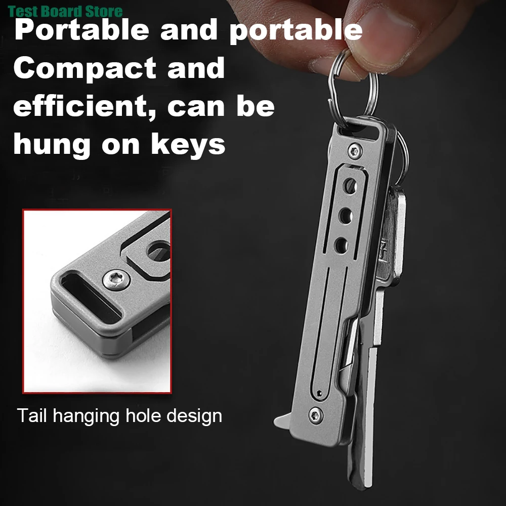 Coltello artistico in lega di titanio Lama pieghevole Affilato portatile Express Portachiavi con coltello piccolo Mini coltello da esterno multifunzionale