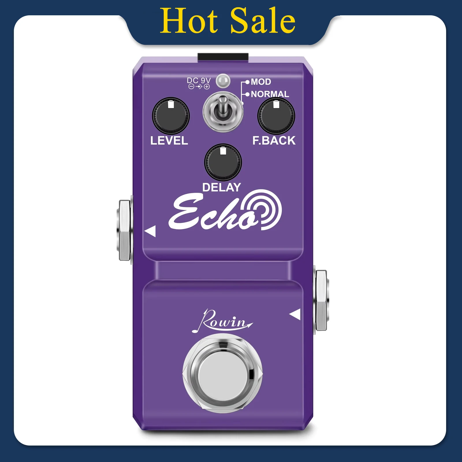 ROWIN Echo Guitarra Effects Pedal Echo Delay Analogue Effect Mini Size LN-314 True Bypass Pedal Electric Guitar Accessories