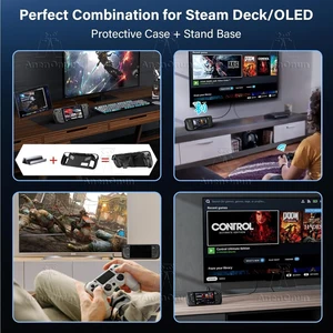 Steam Deck Casing Pelindung Pas Penuh dengan Dudukan Lipat Cangkang Lunak Antiselip Antiselip Cangkang Lunak Aksesori Penutup Silikon Berkualitas Tinggi 12 kasus steamdeck penjualan terbaik - №
