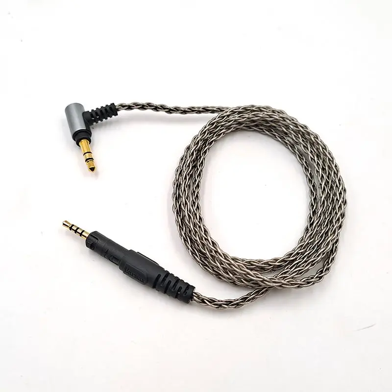 For Audio Technica Pioneer ATH-M50x M40x M60X M70x Earphone Replaceable 3.5mm to 2.5mm Single Crystal Copper Silver Plated Cable