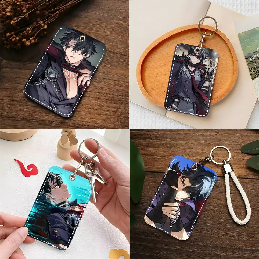 

1 шт. Кожаный брелок-картхолдер G-Genshin Impact Wriothesley для карт доступа и ключей