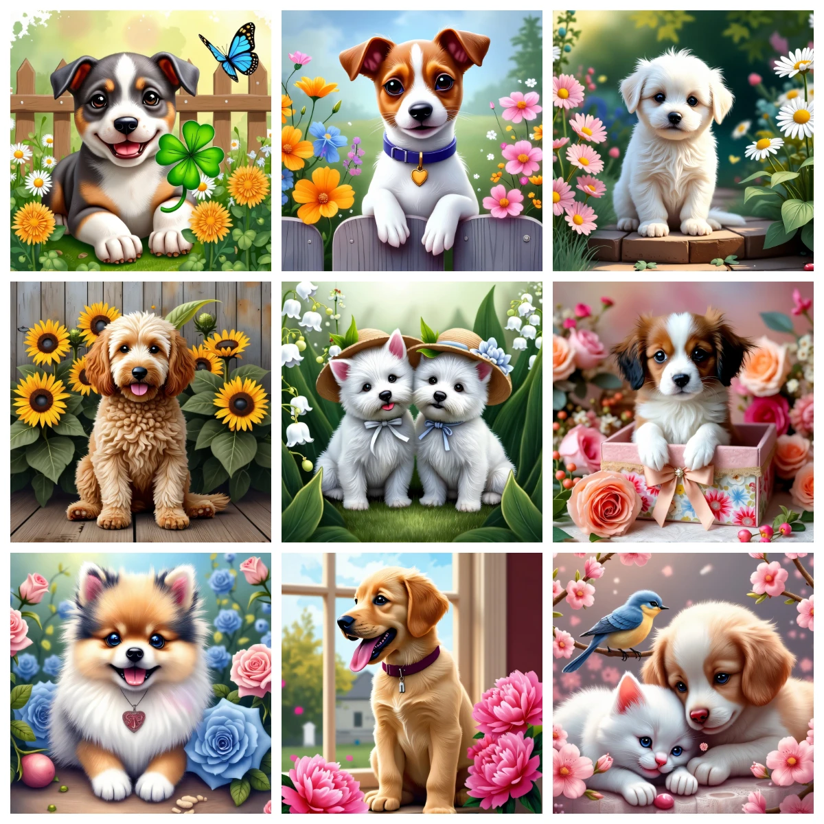

Jigsaw Puzzles Puppy Pattern Puzzle Stress Relief Entertainment Toys Landscape Puzzles Christmas Gift