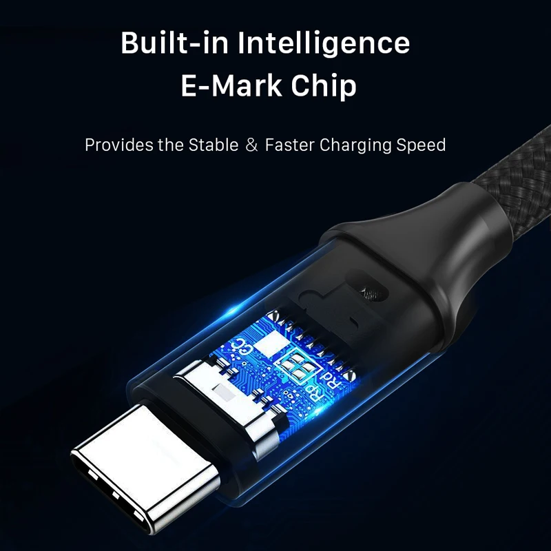 Kabel USB C CABLETIME PD100W Kabel do szybkiego ładowania Gen 2 20Gbps 4K 60Hz Kabel USB C 3.2 do laptopa Macbook Pro Dell iPhone — zdjęcie produktu 6