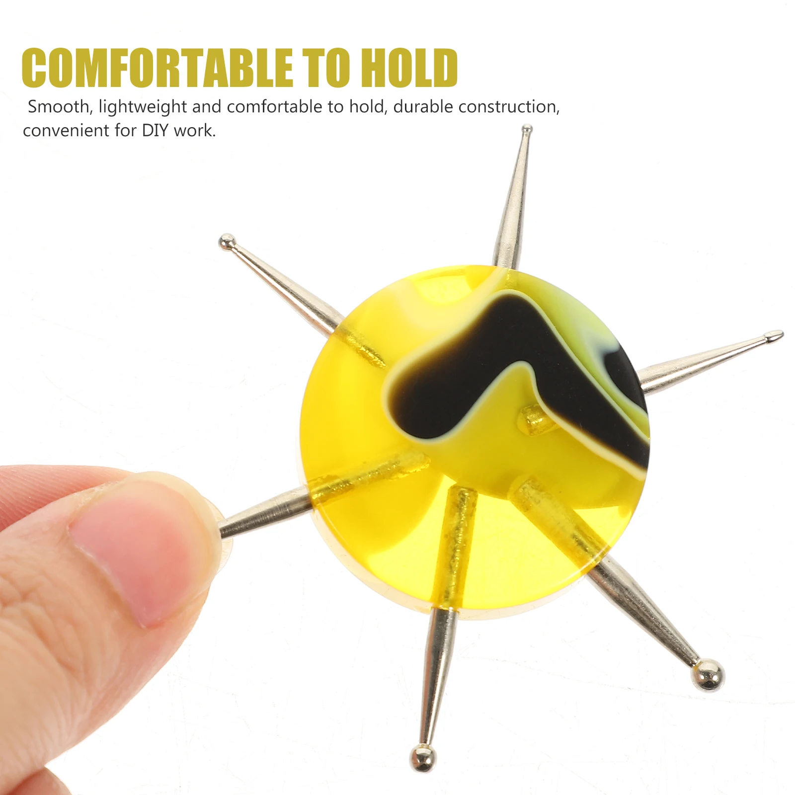 2 Pcs 네일 아트 펜 경량 내구성 점토 조각 도구 도자기 모델링 블랙 옐로우 DIY 공예 선물에 적합