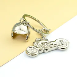 Helmet Motorcycle Metal Metal keychain - Hot Sale Cute Safety Helmet Knight Hat Car Metal keychain Bag Key Ring Jewelry 17327