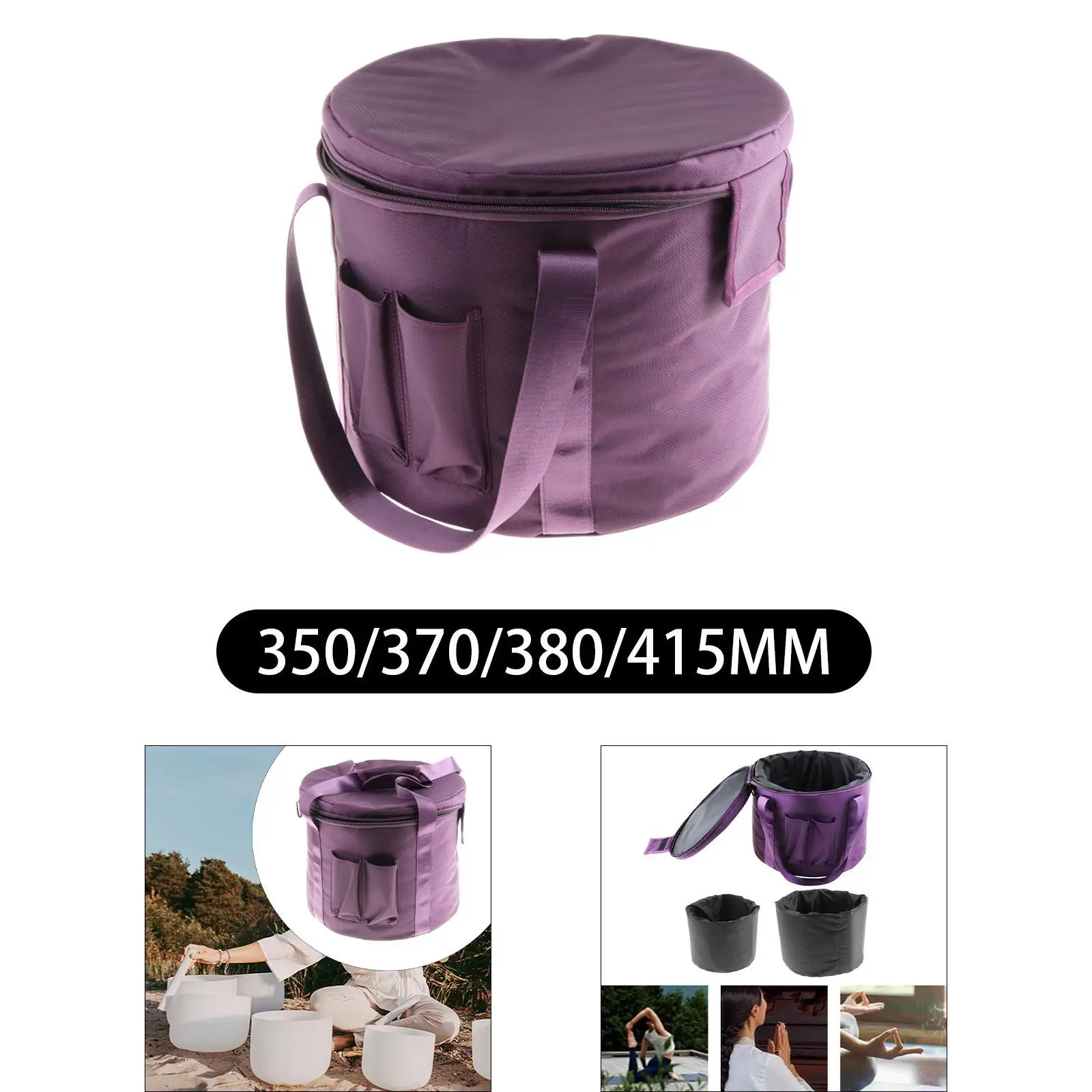 

Crystal Singing Bowls Carrying Case Travel Bag Padded Thick Instrument Bag Sound