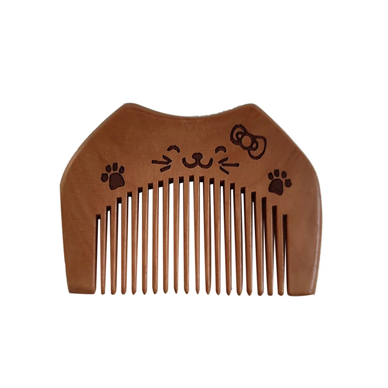 Natural Peach Wood Hair Comb Close Teeth Anti-static Head Massage Hair Care Wooden Tools Styling Accessories Beauty Supplies