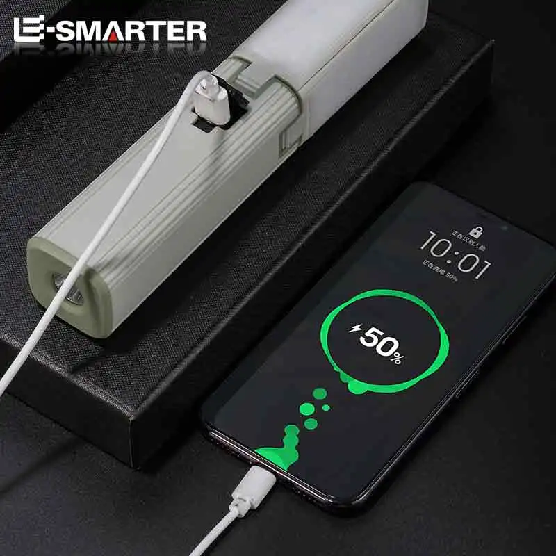 Lanternas de acampamento dobráveis, Lanterna portátil, Recarregável Outdoor Power Bank, Tenda de pesca de emergência, Lâmpadas de iluminação com gancho