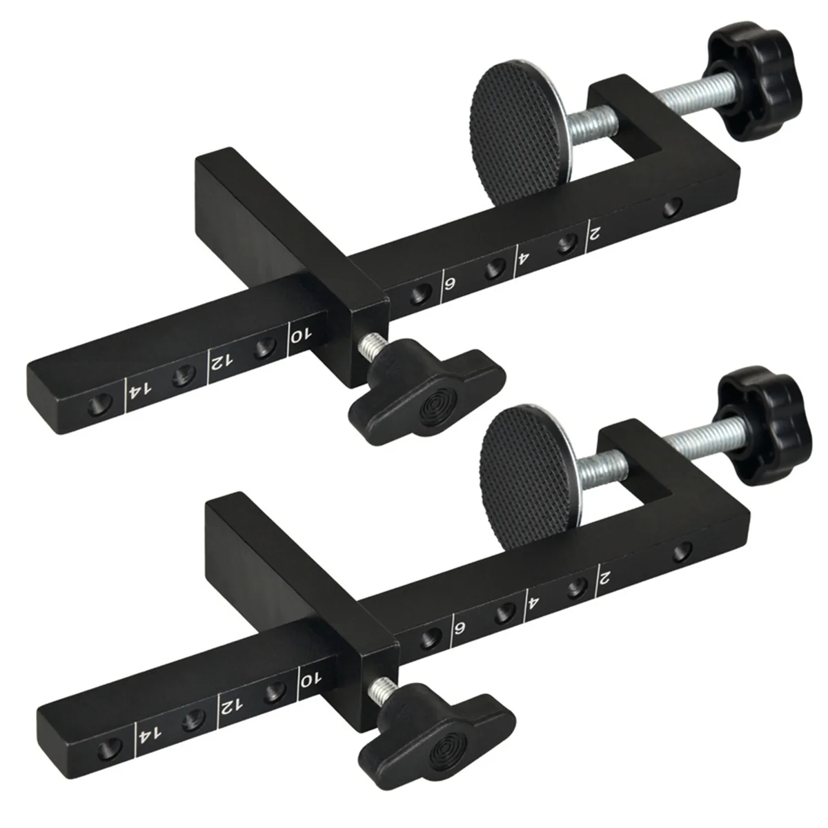 Pince en forme de G réglable en alliage d'aluminium, pince en forme de C, pince en F de bain, travail de calcul, pince de fixation en fibre, 2 pièces