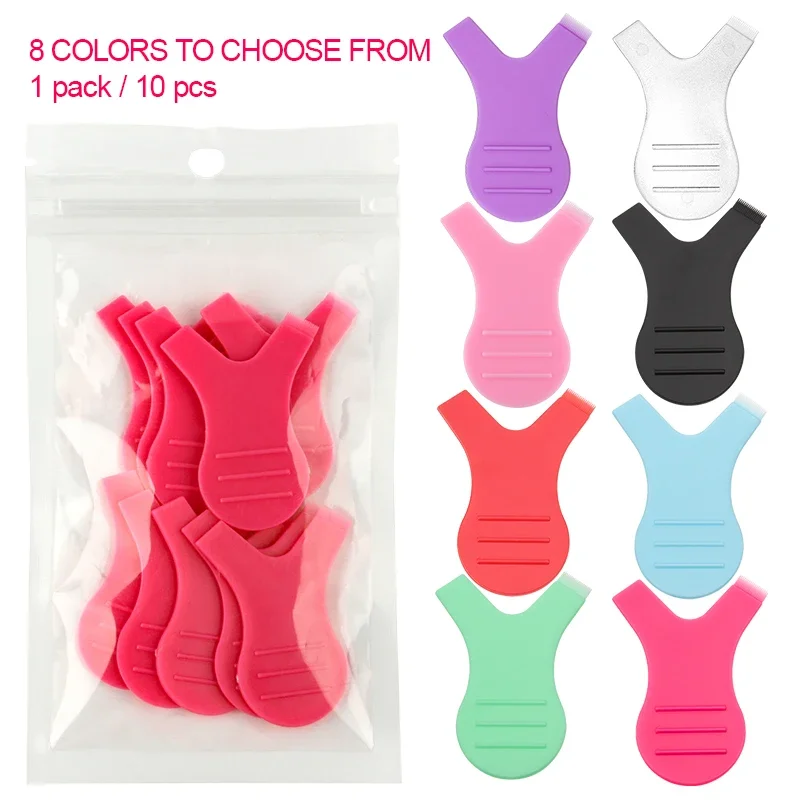 5/10/30個入り Y型シリコンまつげリフトカーラー カールアイラッシュエクステンション グラフトブラシ メイクアップツール まつげパーマパッド