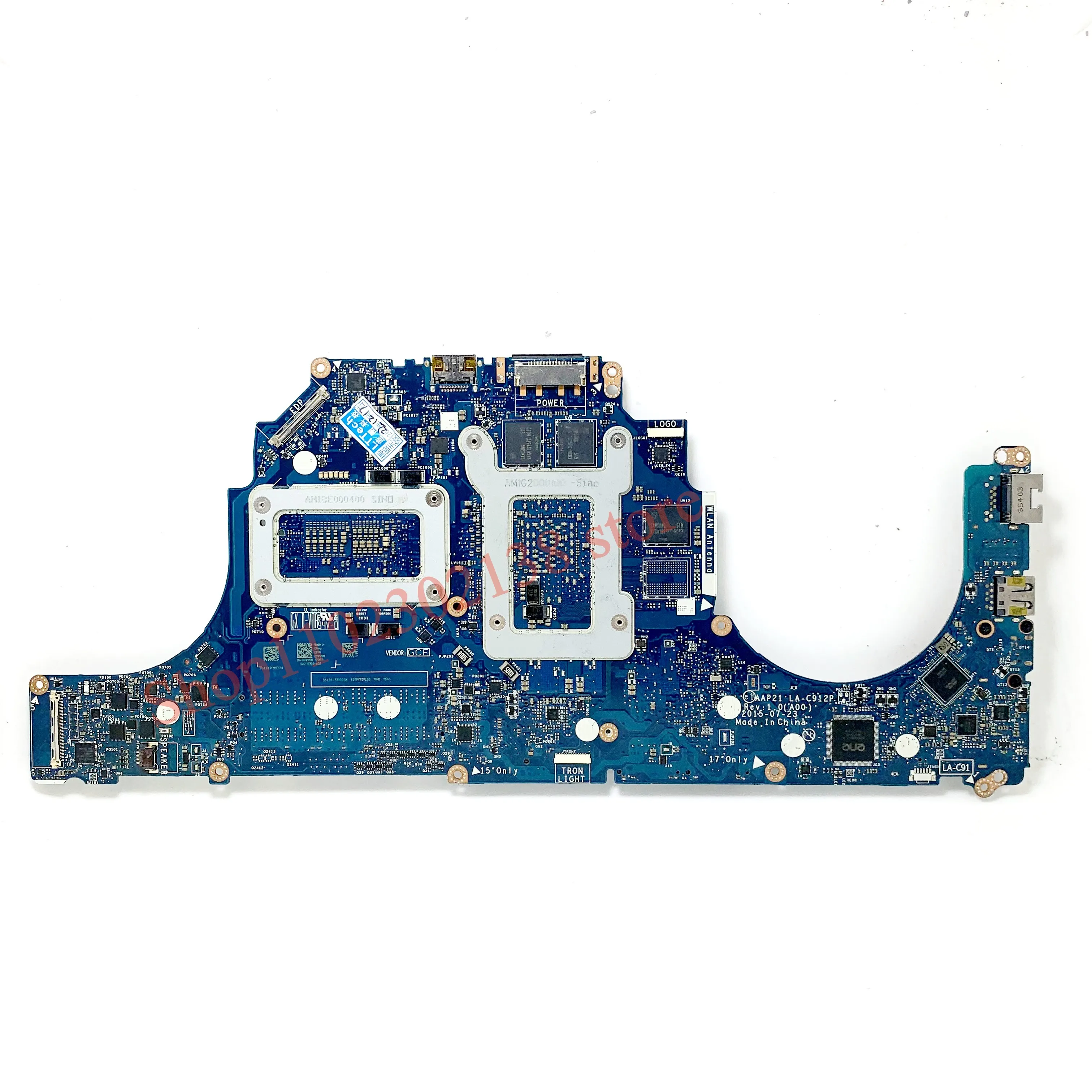 DVV6W 0DVV6W CN-0DVV6W With SR2FQ i7-6700HQ CPU For Dell 15 R2 17 R3 Laptop Motherboard AAP21 LA-C912P N16E-GT-A1 3GB 100%Tested