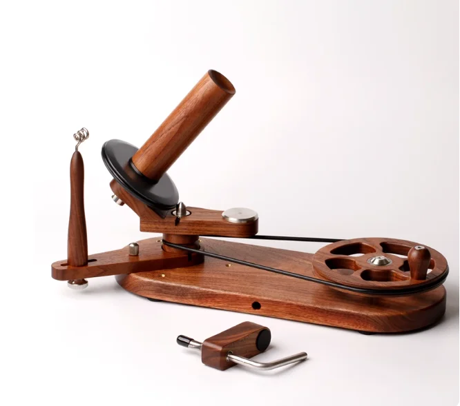 Premium Walnut Wood Hand Crank Yarn Winder Swift - 4.0 Version Adjustable Yarn Guide 6-Bearing Design Food-Safe Finish