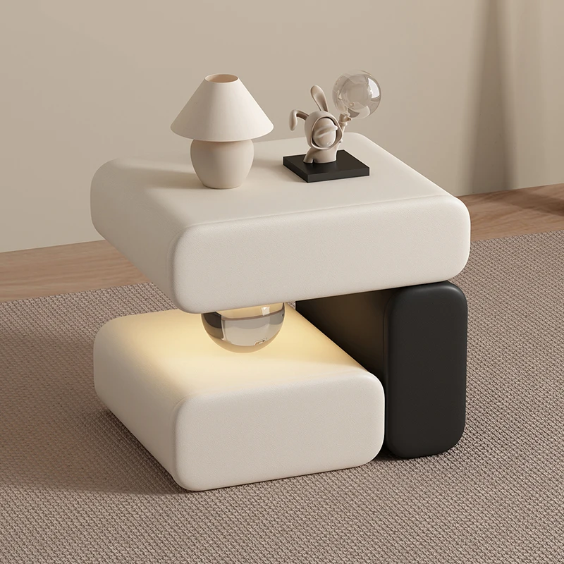 

Creative Light Luxury Bedside Tables Design Storage Tiny Cute Nightstand Space Saving Mesitas De Noche Bedroom Furniture