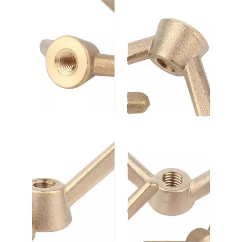 M6-M24 Metric Brass Wing Nuts / Sheep Horn Shape Hand Screw Nut Claw Nut for Tool-Free Fastening DIN315