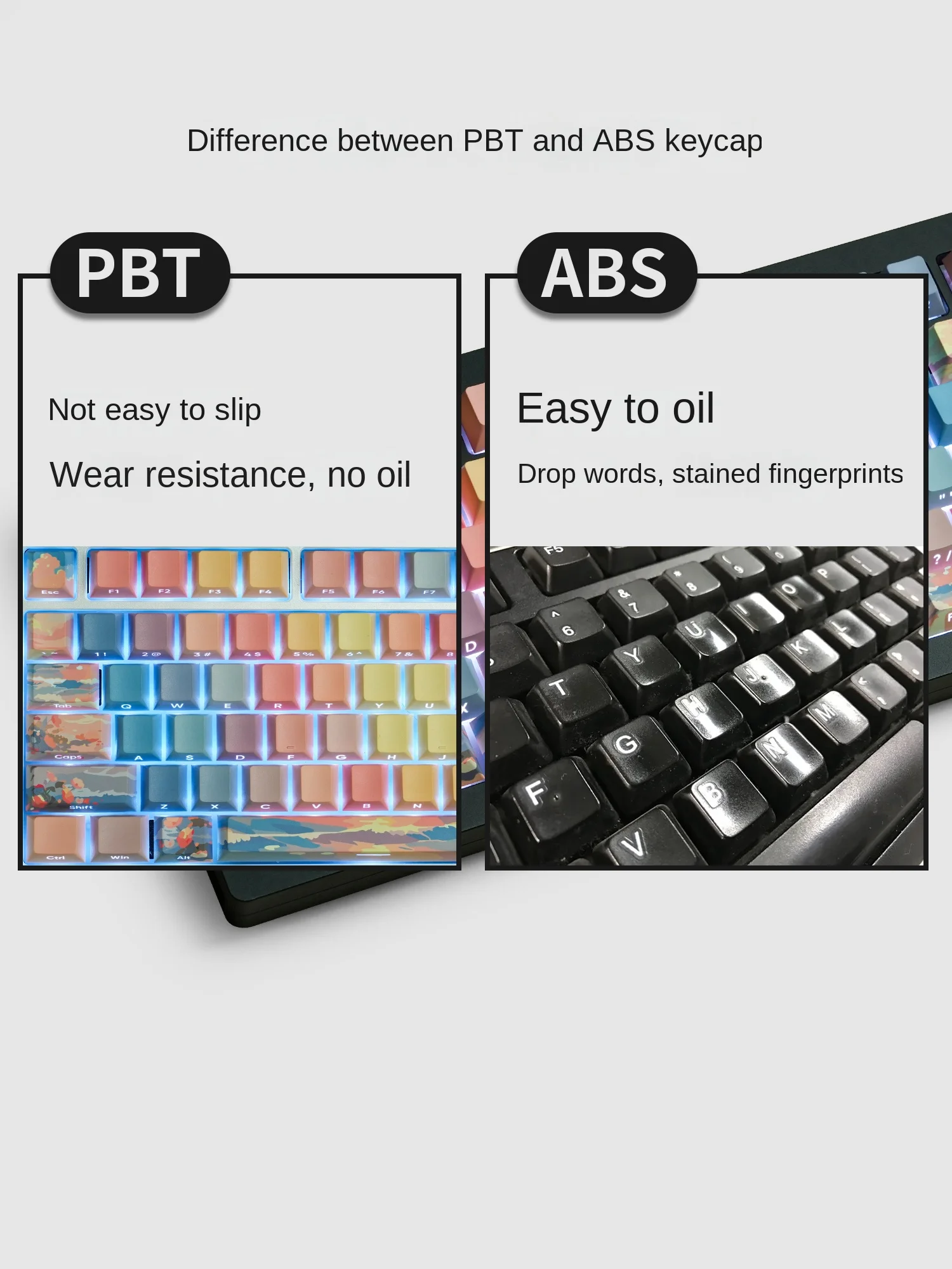 La tapa del teclado mecánico está personalizada con un lado Pbt transparente grabado con 130 teclas.