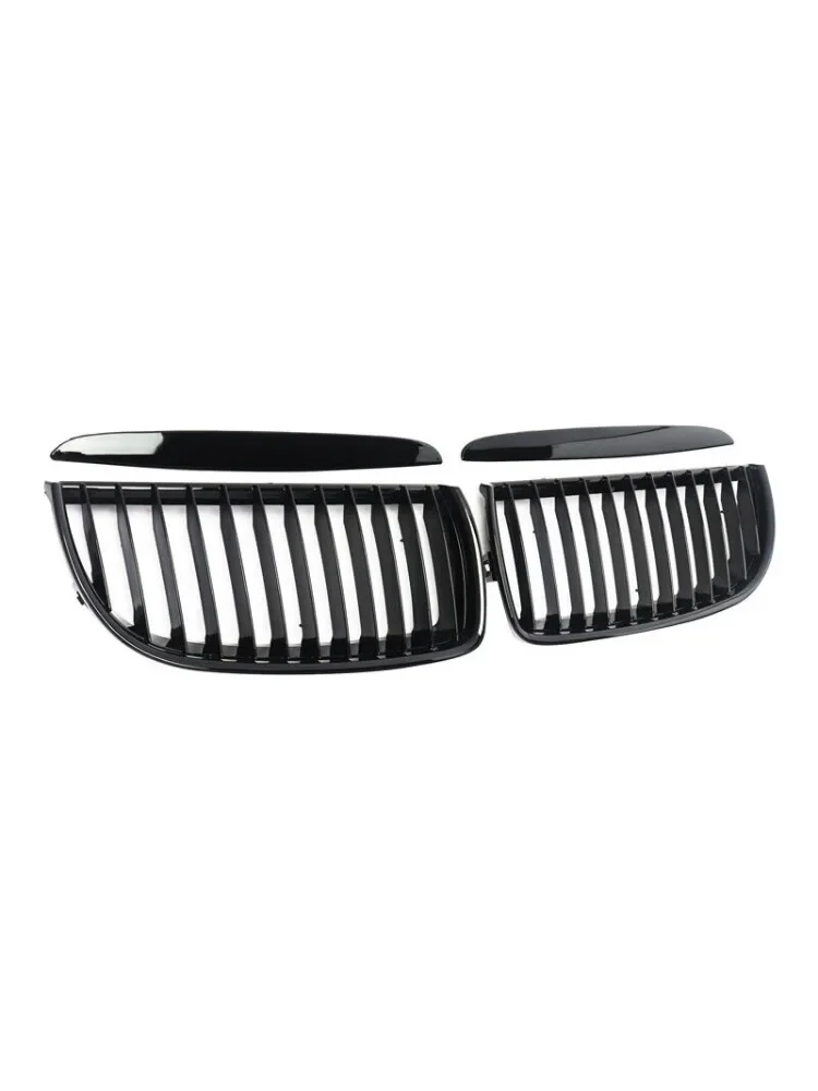 Glänzend schwarzer Front-Kühlergrill mit Einzellamelle für BMW 3er E90 E91 Vor-Facelift 2005-2008 Racing Grill