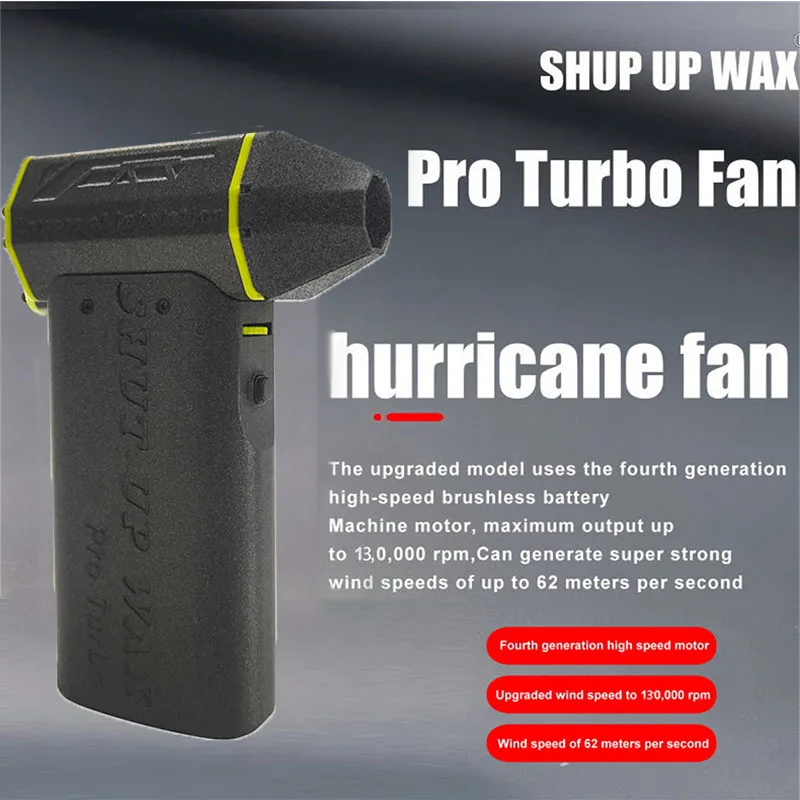 

Violent Blower Mini Turbo Jet Fan Handheld 3nd Generation Brushless Motor 130,000 RPM Wind Speed Duct Fans 62 meters/second