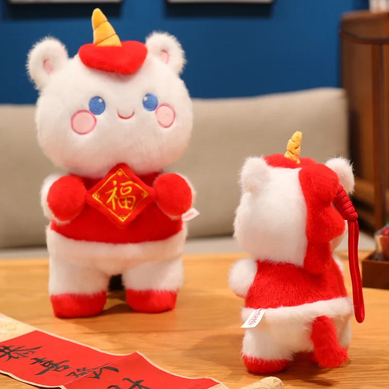 20/30 centimetri Capodanno Lunare Cinese Della Mascotte Cavallo Fortunato di Buon Auspicio Pi Xiu Peluche Peluche Del Fumetto Cavallo Rosso bambola di pezza decorazioni per la casa