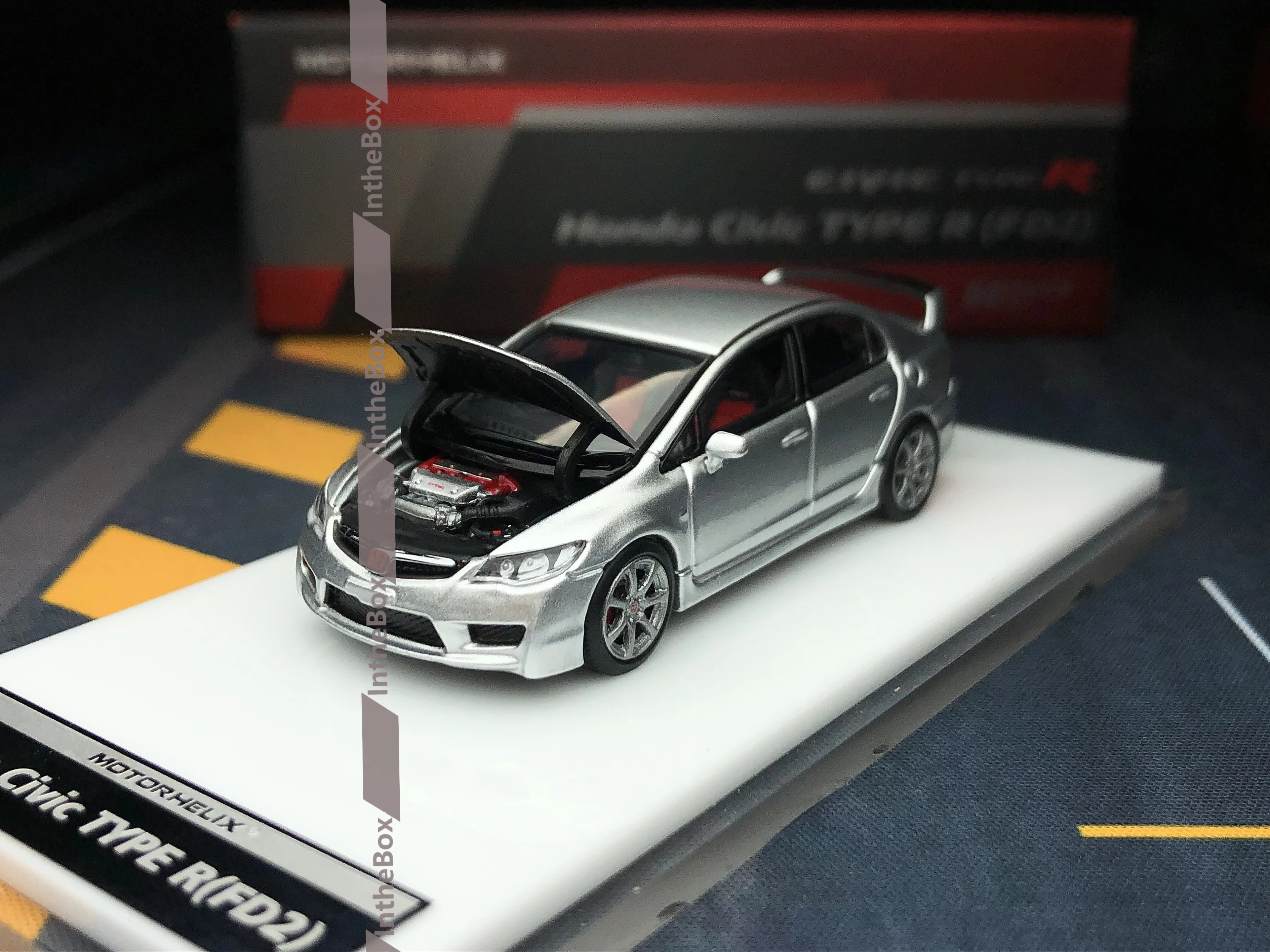 

MH 1:64 Blue JDM Civic Type R FD2 Racing Sports Model Diecast Car Collection Limited Edition
