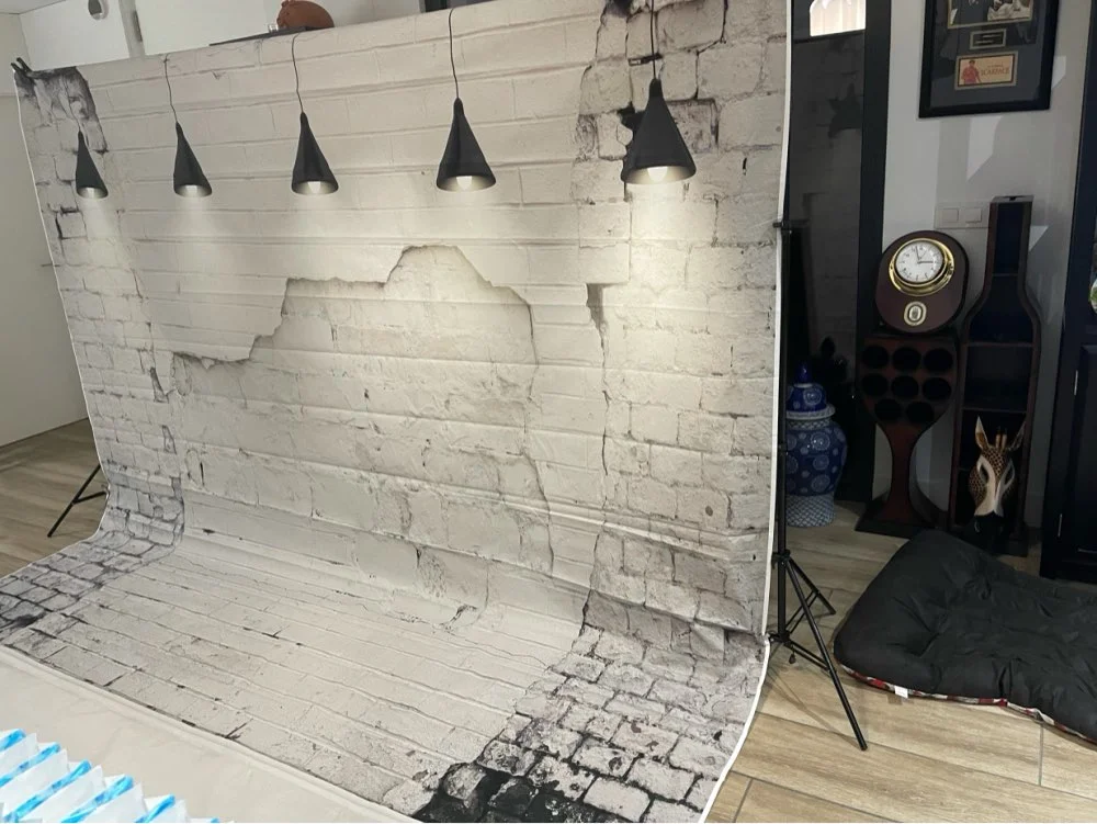 Винтажный Виниловый фон для фотосъемки с изображением белой кирпичной стены и деревянного пола