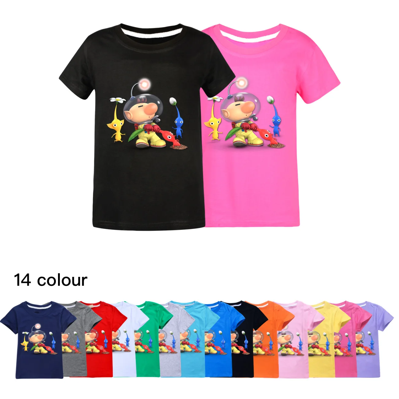 

New Video Game Pikmin T Shirt Kids Summer Clothes Baby Girls Cartoon TShirt Children Casual Clothing Boys Short Sleeve Tops